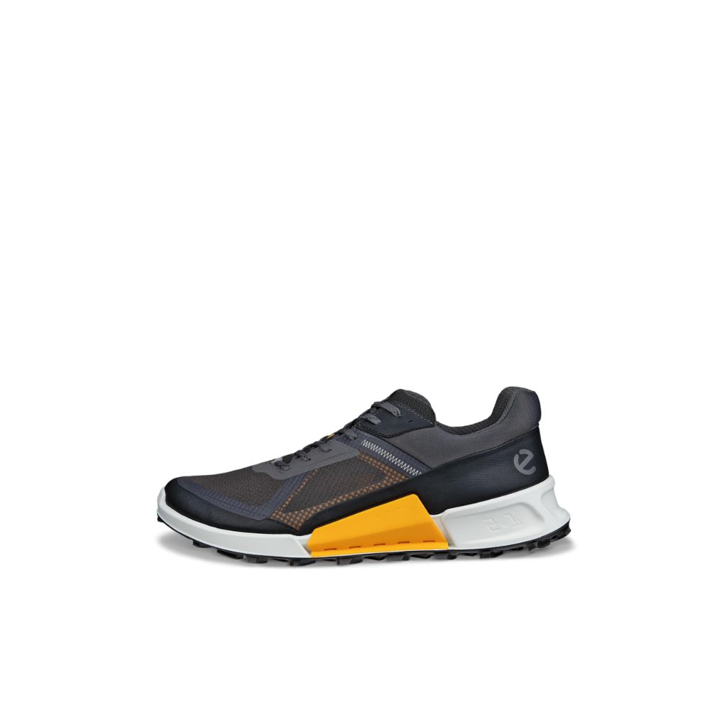 ECCO Men's Biom 2.1 Cross Mountain Traverse Trail Running Shoes - Black/Magnet/Sunrise, 8.5