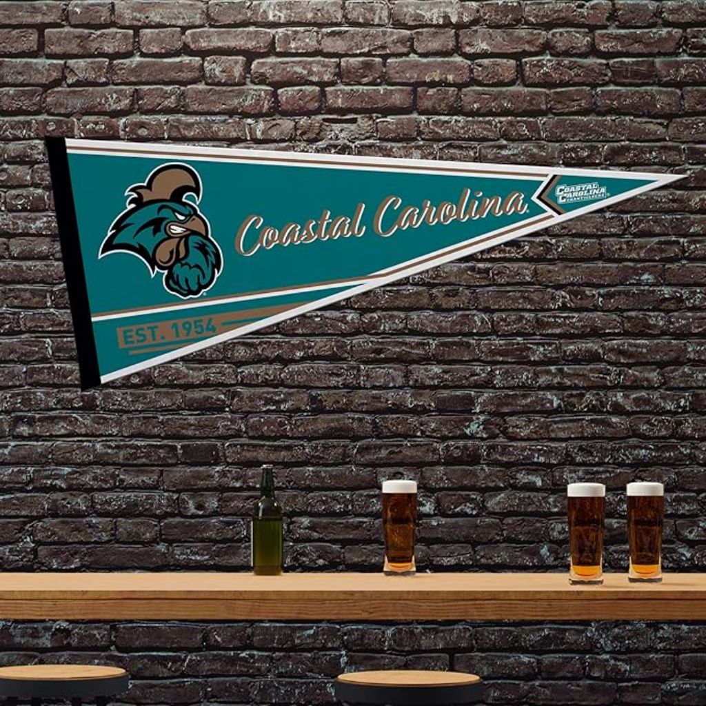 Rico Industries NCAA Rally 12"x30" Felt Wall Décor Pennant -Coastal Carolina Chanticleers
