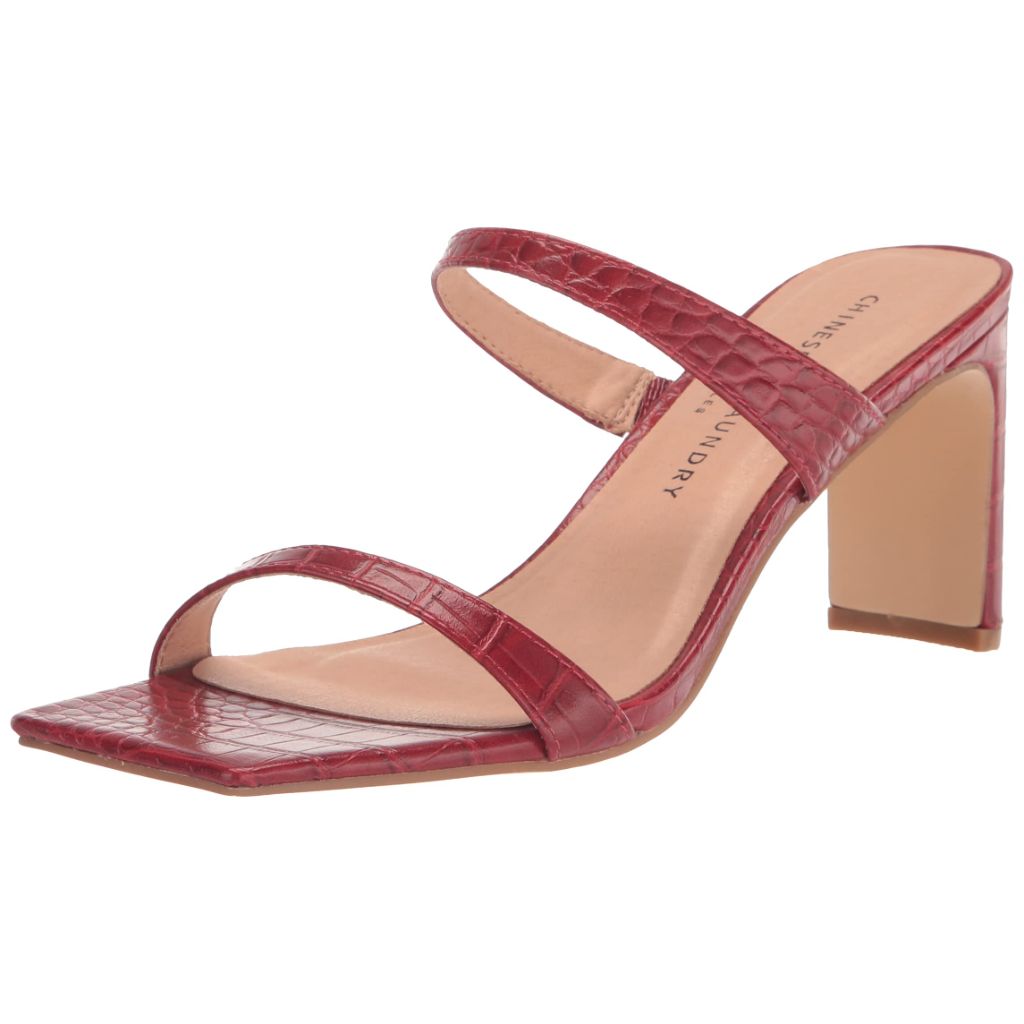 Chinese Laundry Women's Yaya Cool Croco Heeled Sandals - Red, 9.5