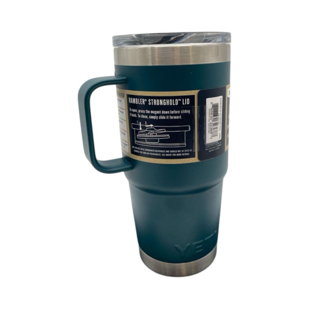 Yeti Rambler 20 Oz Travel Mug Stainless Steel Vacuum Insulated with Stronghold Lid - Agave Teal (Retired)