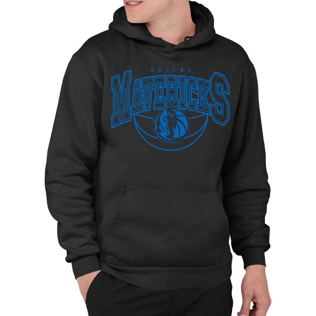Junk Food Officially License NBA Adult Pullover Fleece Hoodie - Dallas Mavericks, Black (XL)