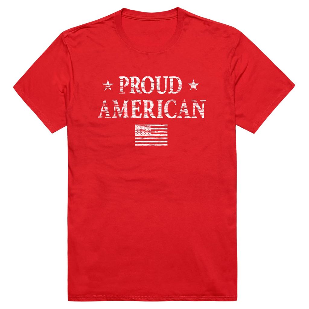 Rapiddominance Adult Graphic T-Shirt - "Proud American" Red, Size Small
