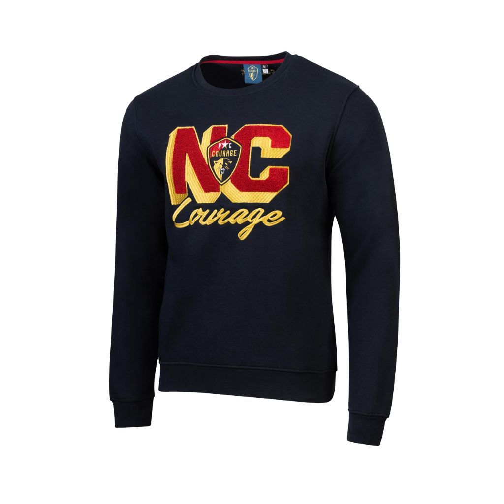 Been There Men's Standard Crew Neck Sweatshirt - NC Courage, Navy (Small)