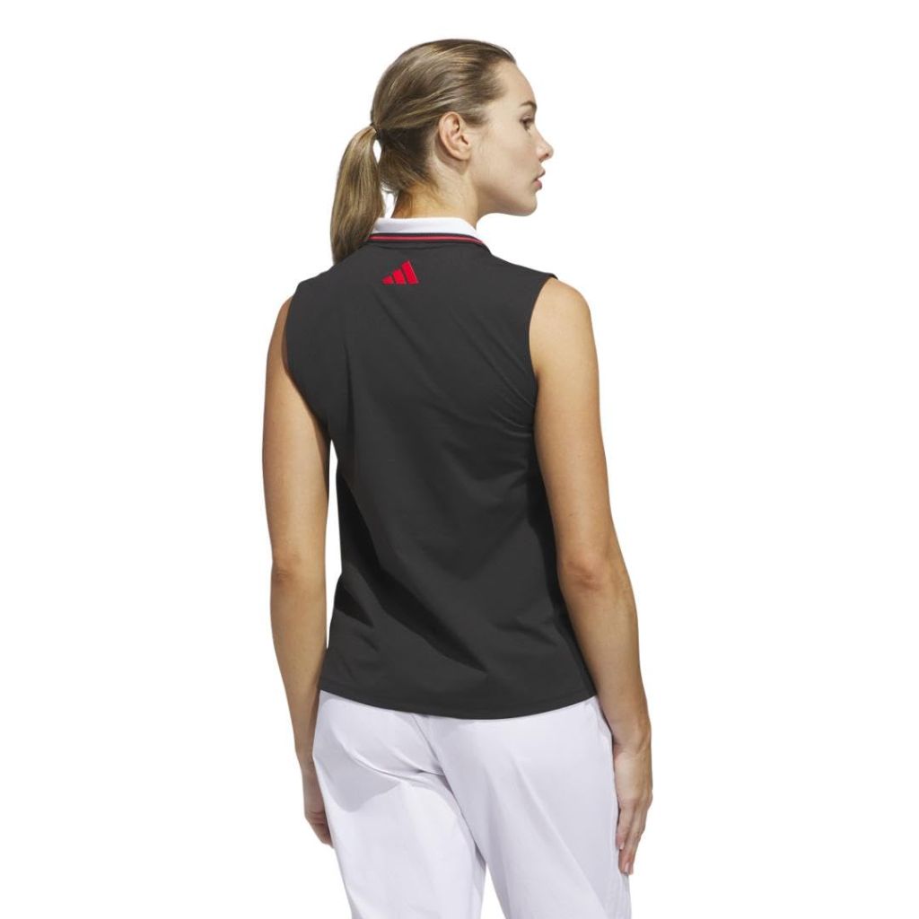 adidas Women's Beyond TwistKnit Polo Tank - Black, Medium