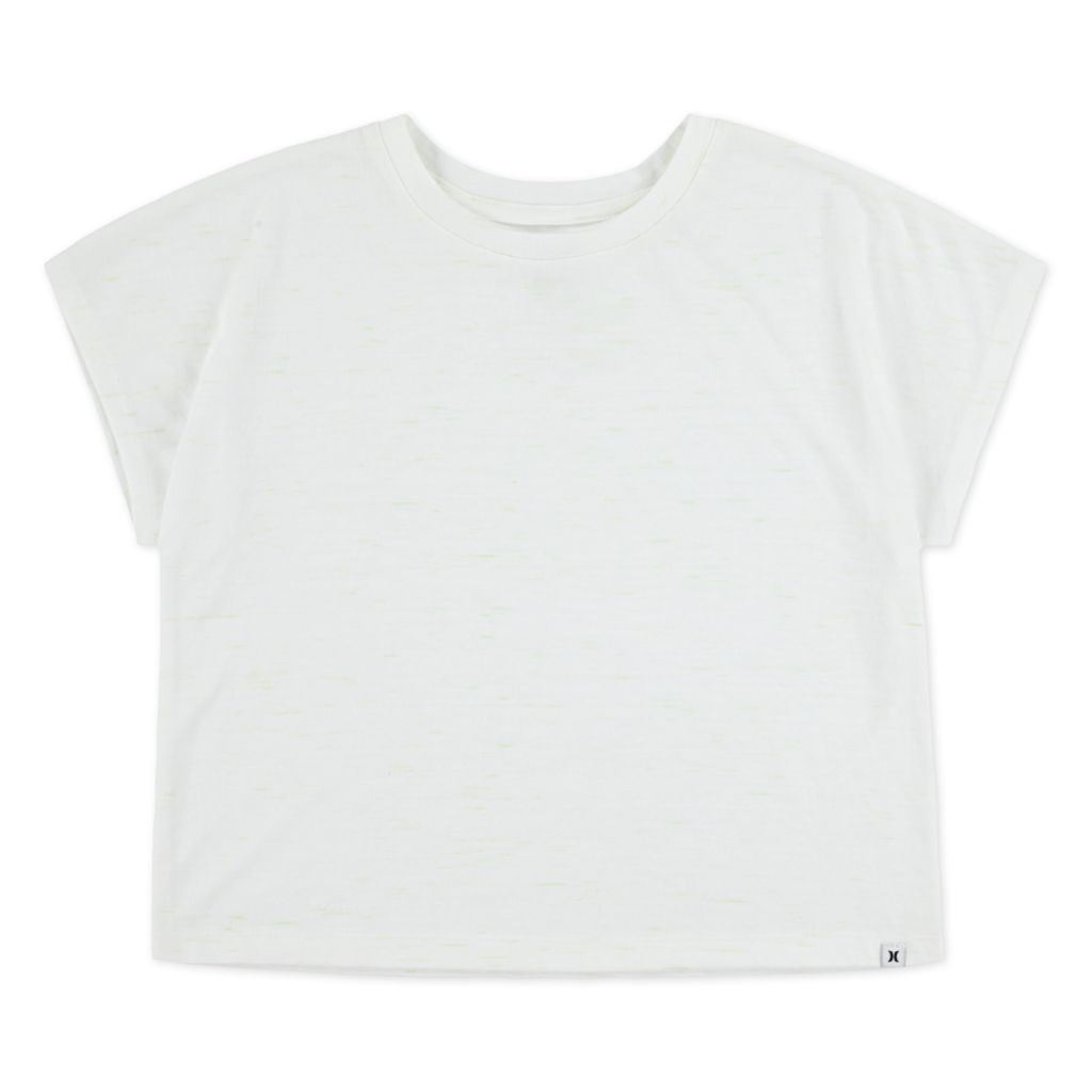 Hurley Girl's Soft Knit Basic T-Shirt - Marshmallow, Size 6X