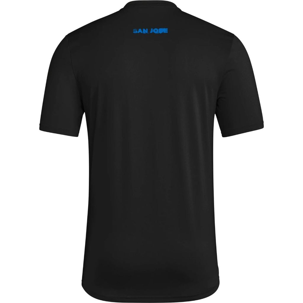 adidas Men's Pre-Game Short Sleeve T-Shirt -San Jose Earthquakes, Black (Small)