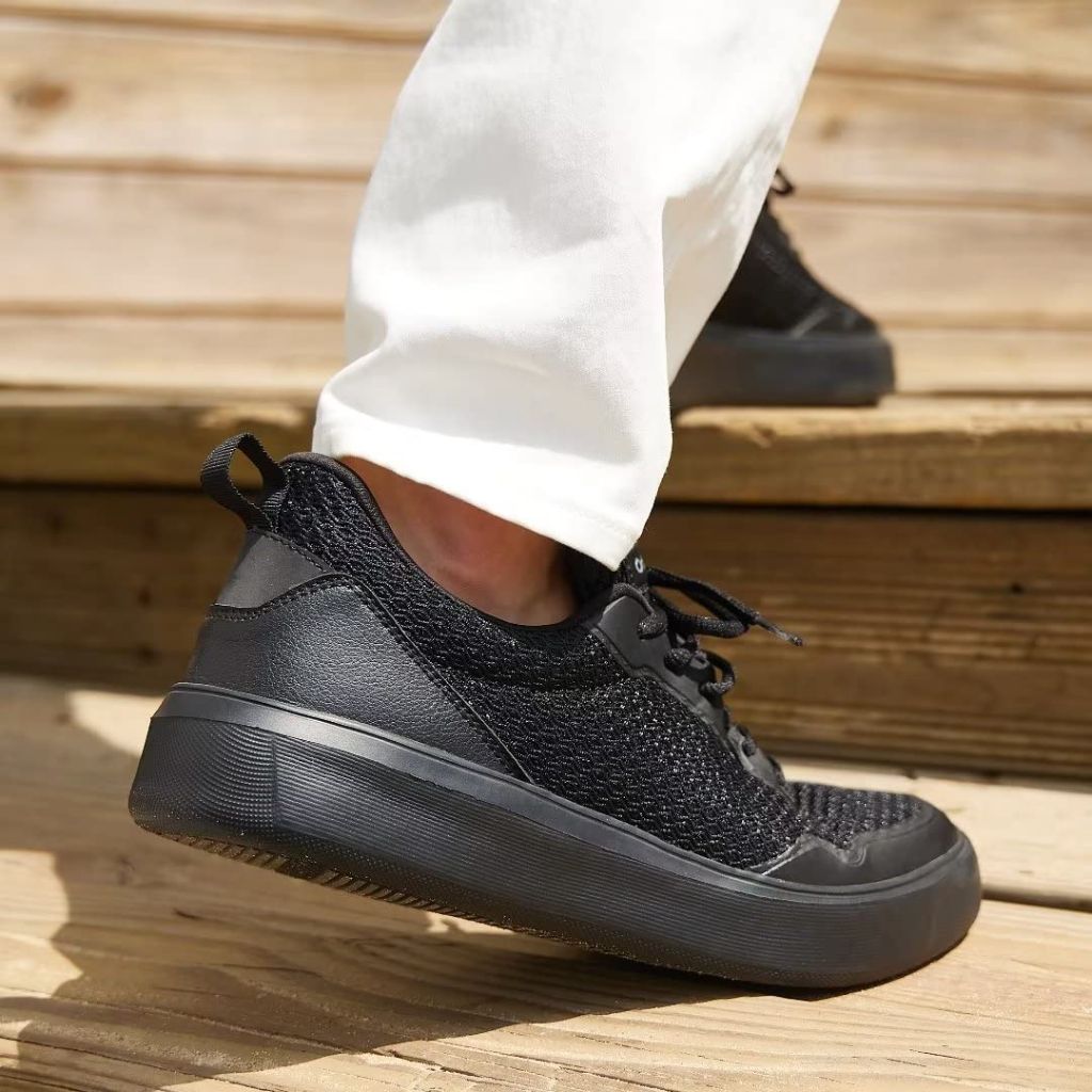 Orthocomfoot Men's Orthopedic Walking Skate Shoe Sneakers - Black, Size 11.5