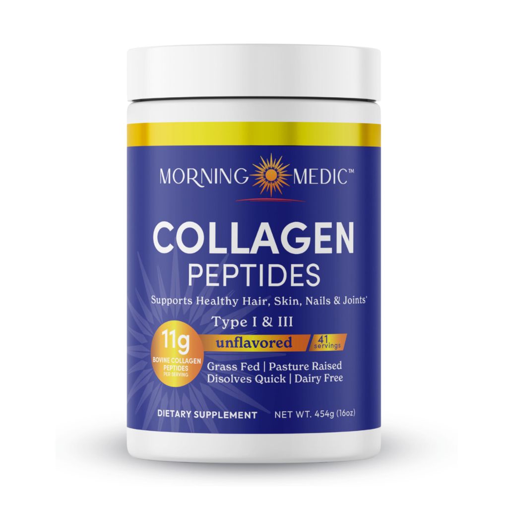 Morning Medic Quick Dissolving Collagen Peptides Powder - Unflavored, 16 oz.