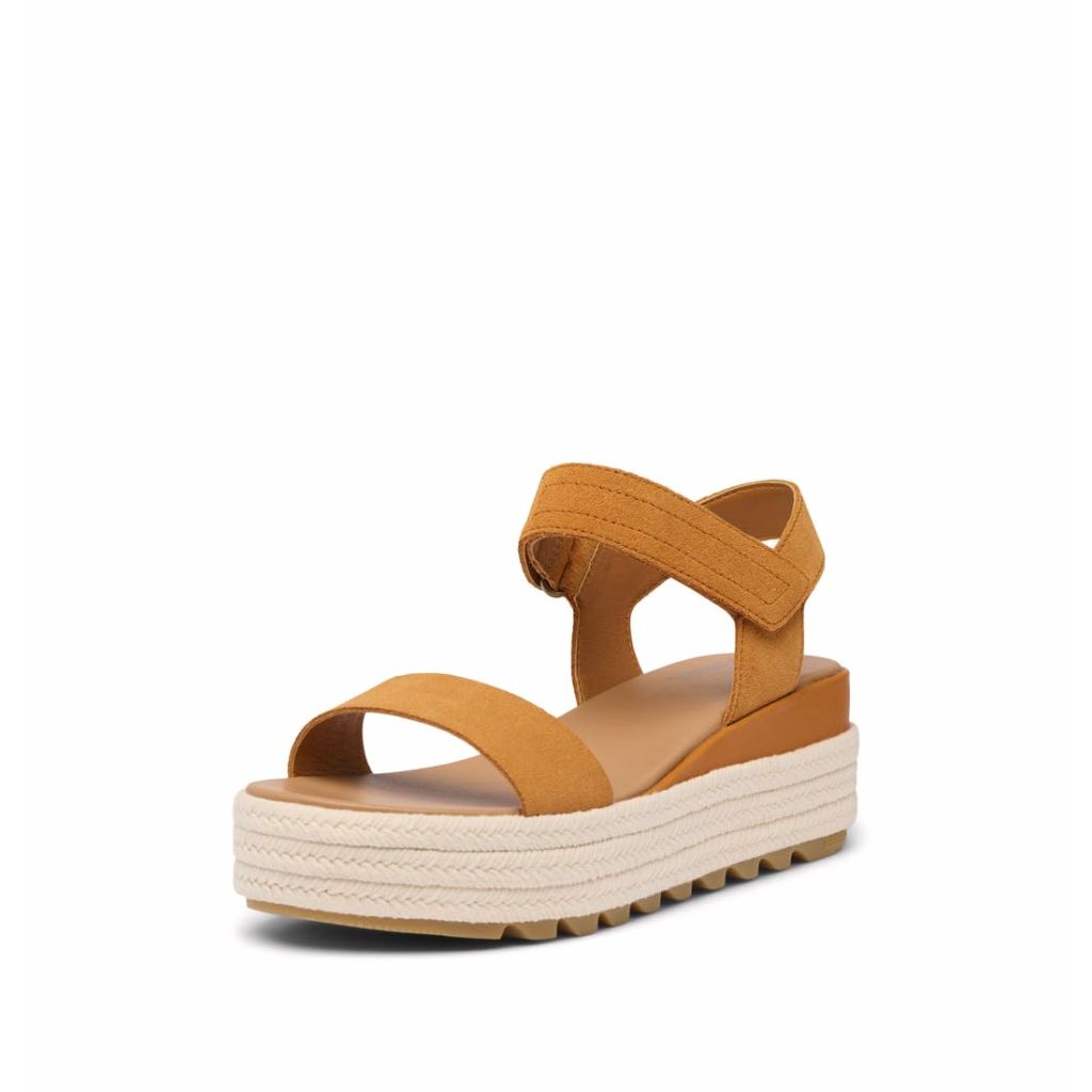 Sorel Women's Cameron Flatform Sandal - Canyon Gold/Gum, Size 5.5