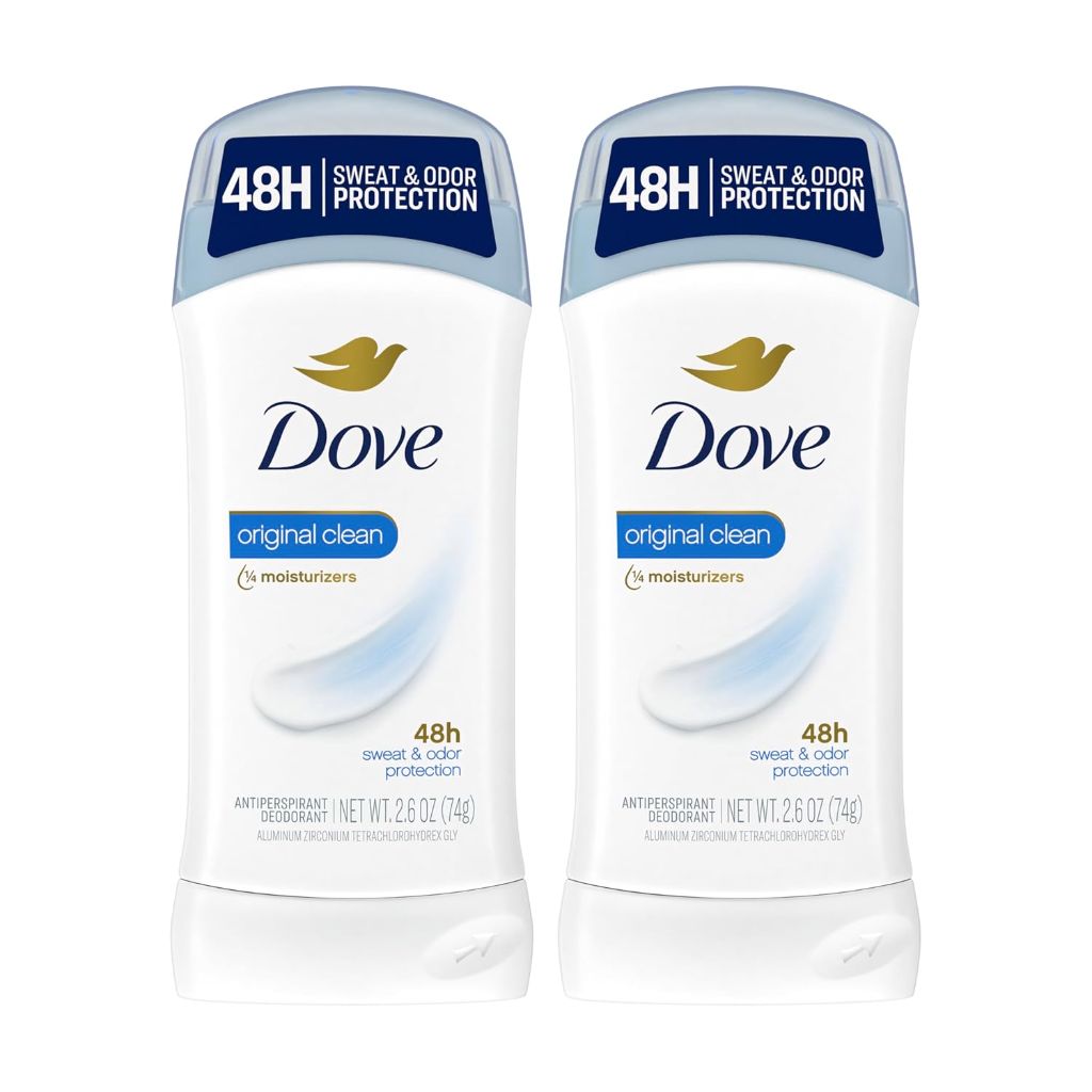 Dove Women's Invisible Solid Antiperspirant Deodorant - Original Clean, 5.2oz (Twin Pack)