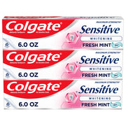 Colgate Maximum Strength Sensitive Whitening Toothpaste - Fresh Mint Gel, 6 oz (3 Pack)