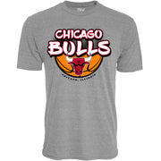 Blue 84 NBA Officially Licensed Tri-Blend T-Shirt - Chicago Bulls, Gray (XL)