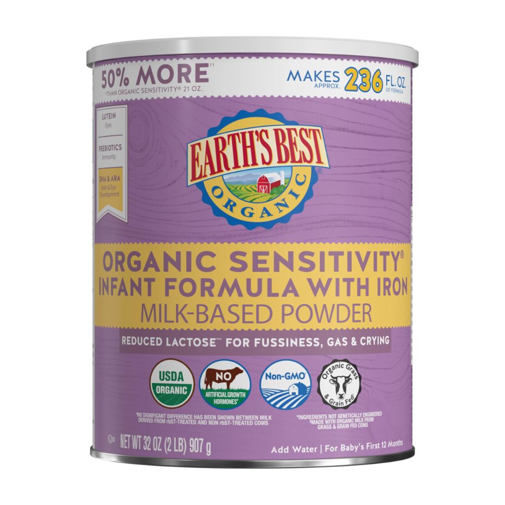 Earth's Best Organic Sensitivity Infant Formula with Iron, For Baby's First 12 Months, 32 oz