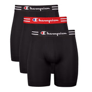 Champion Men's Performance Stretch Boxer Briefs - Black, Size L (3 Pair)