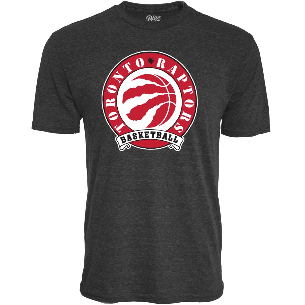Blue 84 Adult's NBA Officially Licensed Tri-Blend T-Shirt - Toronto Raptors, Black (Medium)