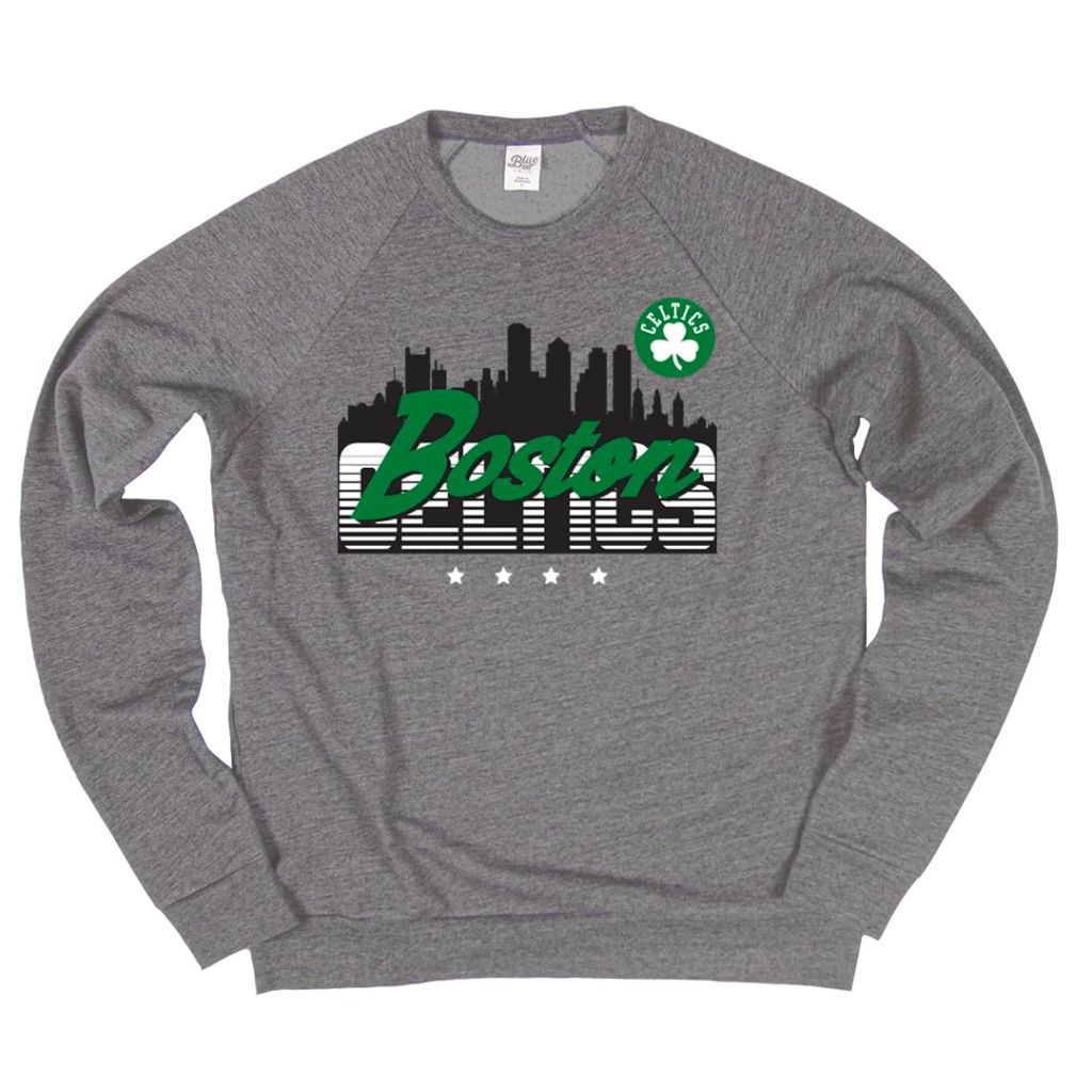 Blue 84 Adult's NBA Officially Licensed Crewneck Sweatshirt - Boston Celtics, Flyline (2XL)