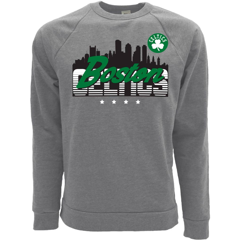 Blue 84 Adult's NBA Officially Licensed Crewneck Sweatshirt - Boston Celtics, Flyline (2XL)