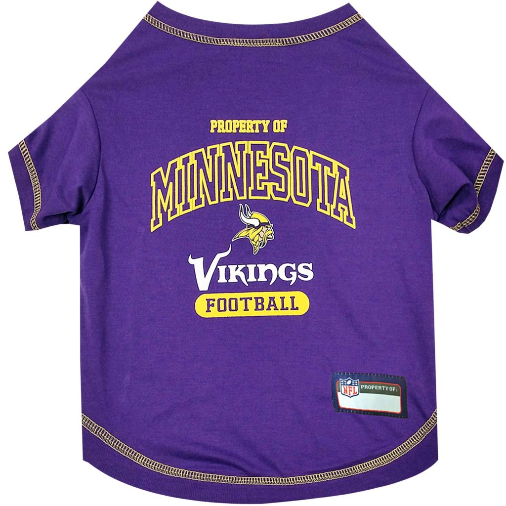Pets First NFL Licensed Dog T-Shirt - Minnesota Vikings, Purple (Medium)