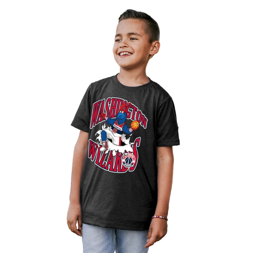 Blue 84 Youth NBA Officially Licensed Short-Sleeve T-Shirt - Washington Wizards, Black (Youth Large)