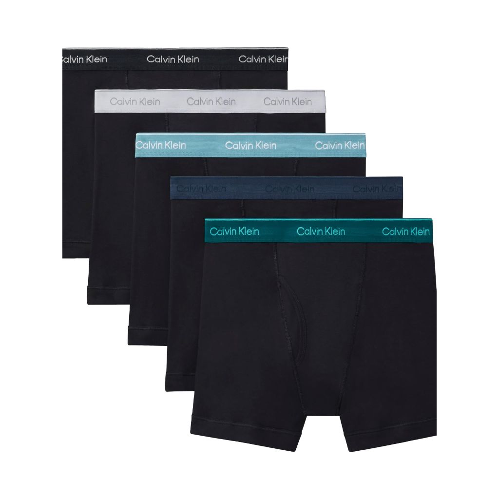 Calvin Klein Men's Cotton Classics Boxer Briefs - Black/Multi, Large (5 Pair)