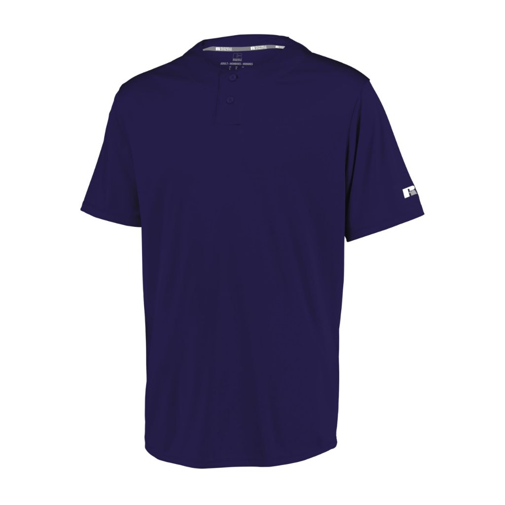 Russell Athletic Adult's Performance Two-Button Solid Jersey - Purple, Size XL