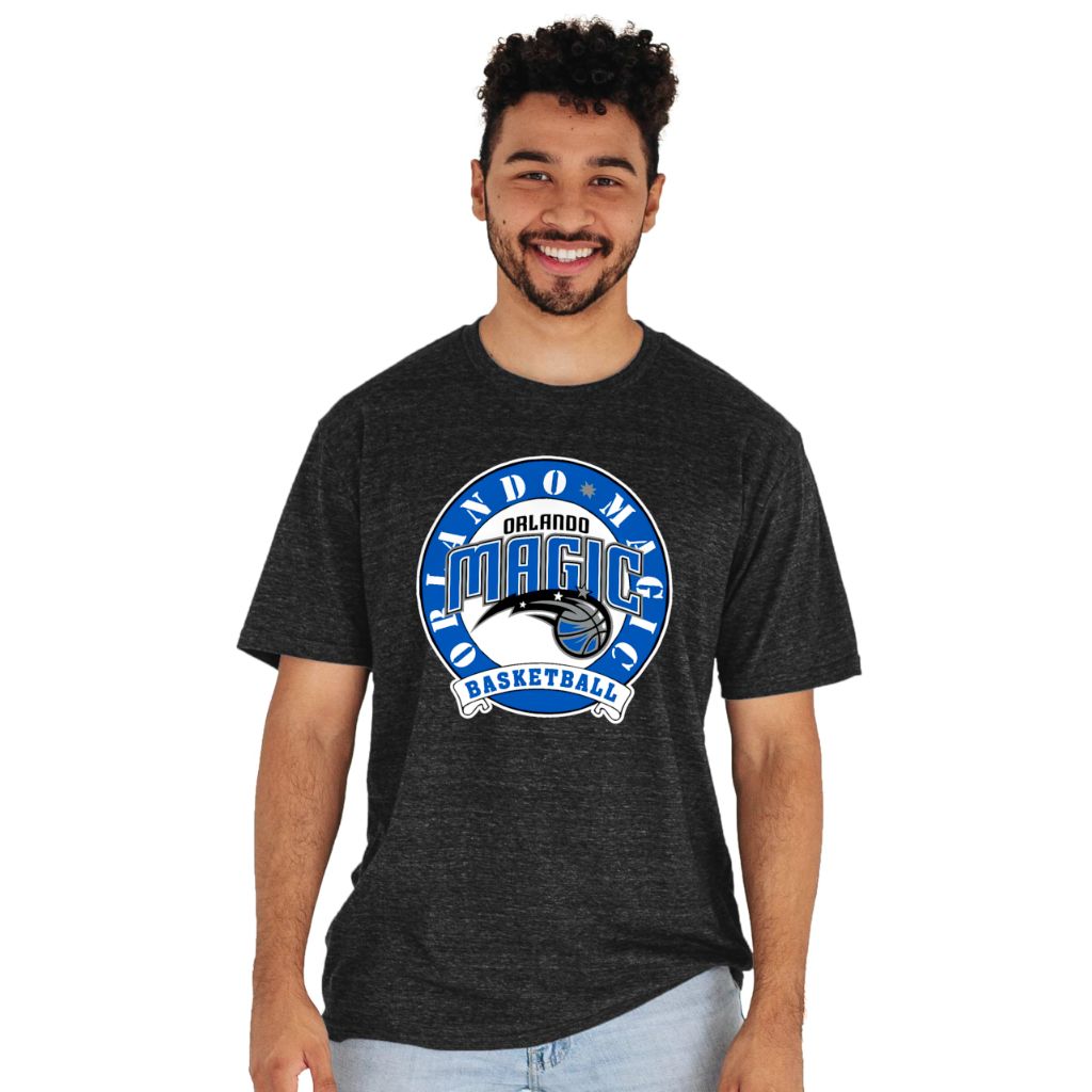 Blue 84 Adults NBA Officially Licensed Tri-Blend T-Shirt - Orlando Magic, Gray (Small)