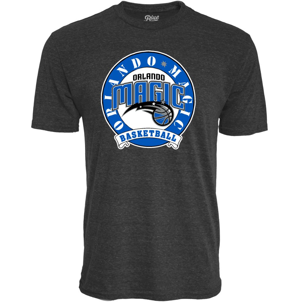 Blue 84 Adults NBA Officially Licensed Tri-Blend T-Shirt - Orlando Magic, Gray (Small)