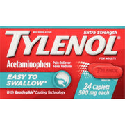 Tylenol Extra Strength Acetaminophen 500mg Pain Reliver - 24 Easy-to-Swallow Caplets
