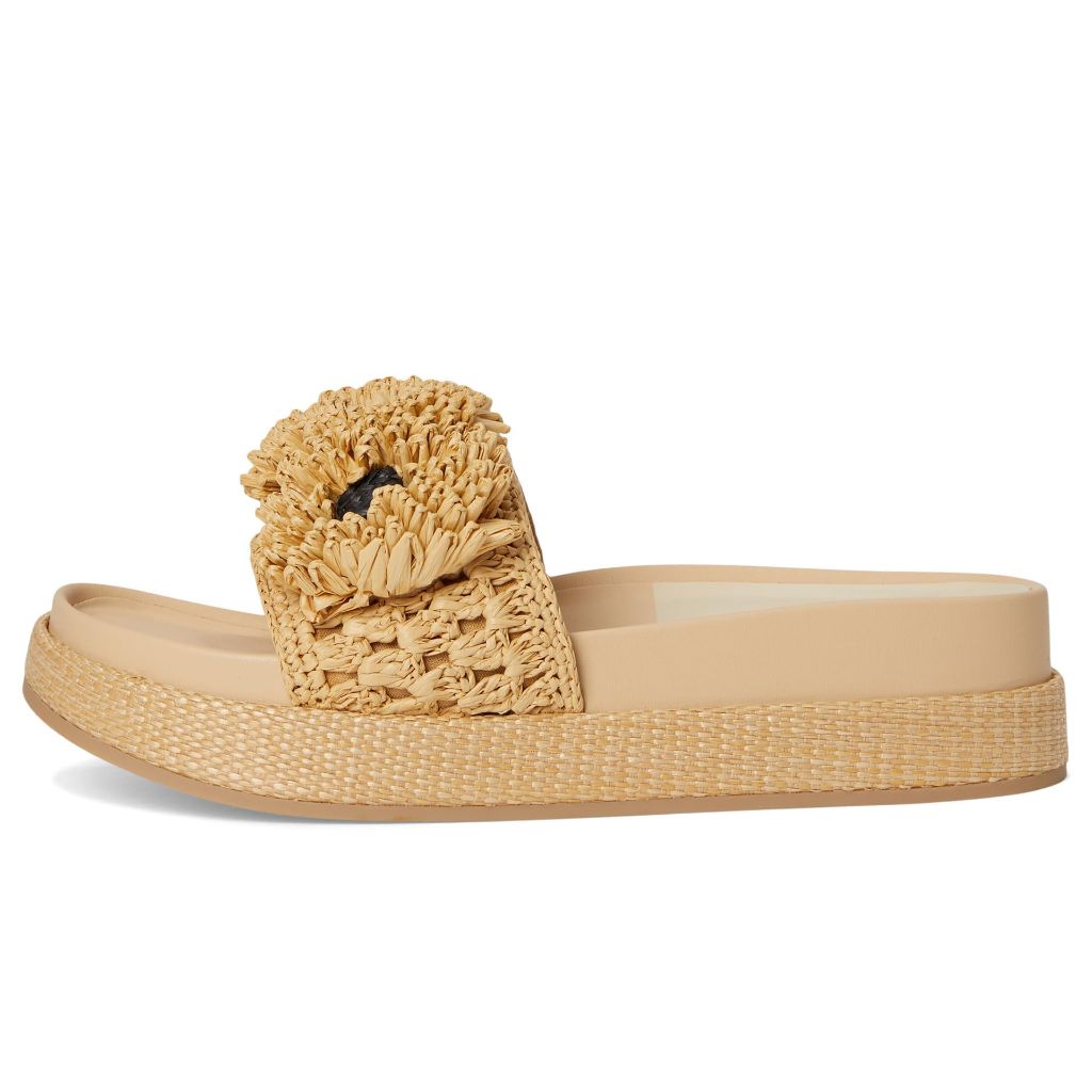 Dolce Vita Women's Sidona Flower Sandals - Light Natural Raffia, Size 7