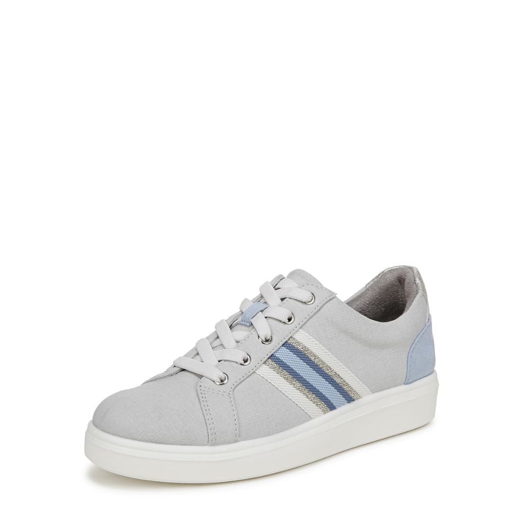 LifeStride Women's Happy Friday Bright Sneaker - Oyster Stretch Denim Fabric, Size 6.5