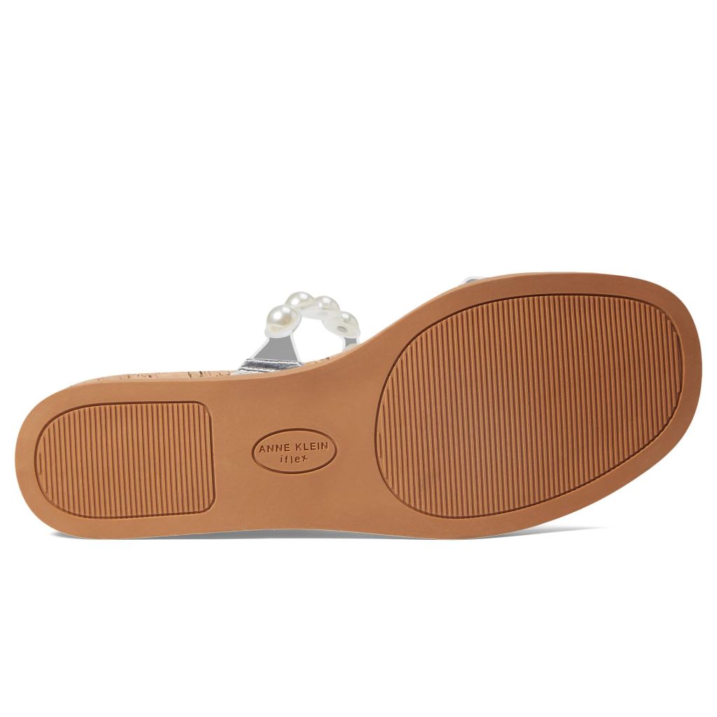 Anne Klein Women's Blair Wedge Sandal - Clear Natural, Size 7