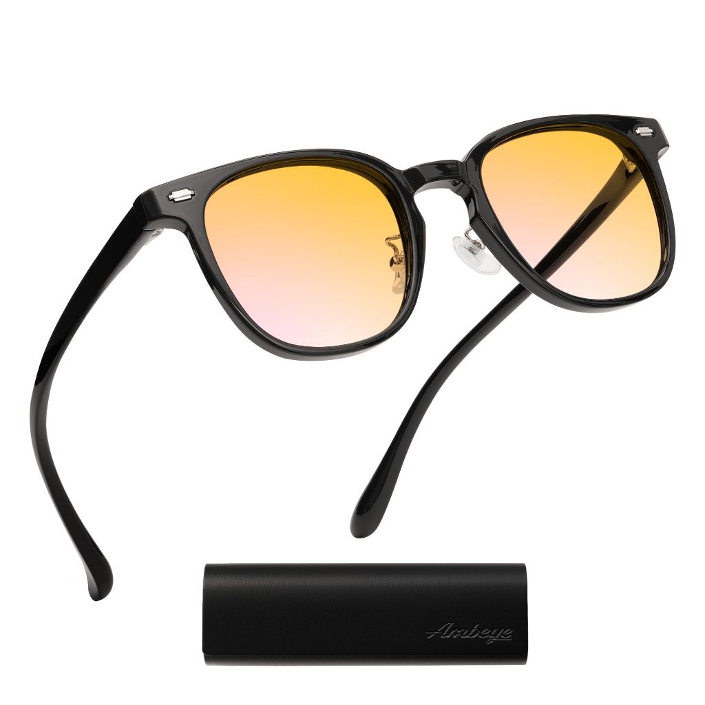 AMBEYE Gaming Glasses TR90 Square Frame  (Black)