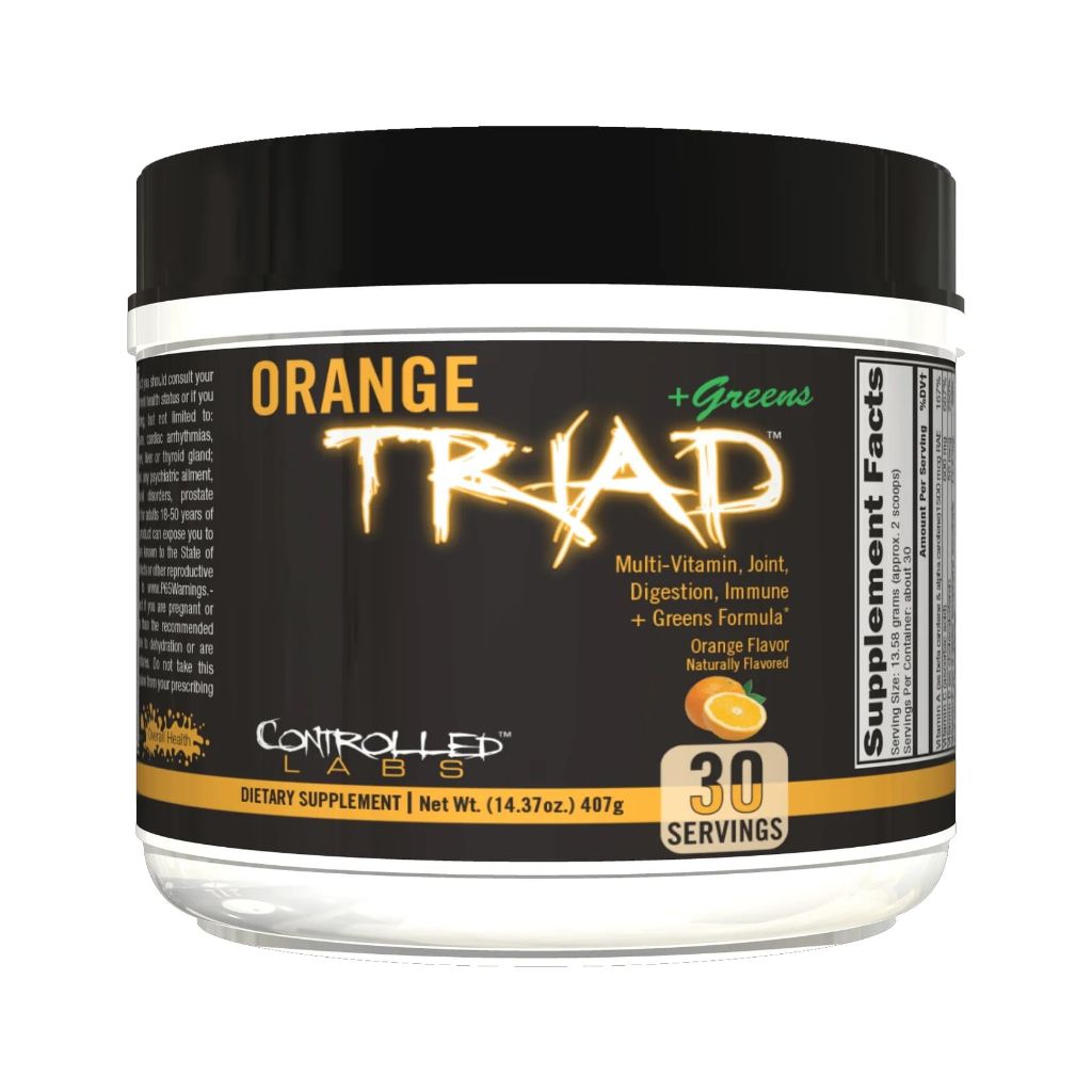 CONTROLLED LABS Orange Triad Plus Greens Powder - 30 Servings