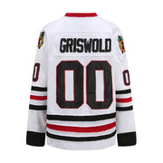 Clark Griswold #00 Hockey Jersey - Chicago Blackhawks, White (Medium)