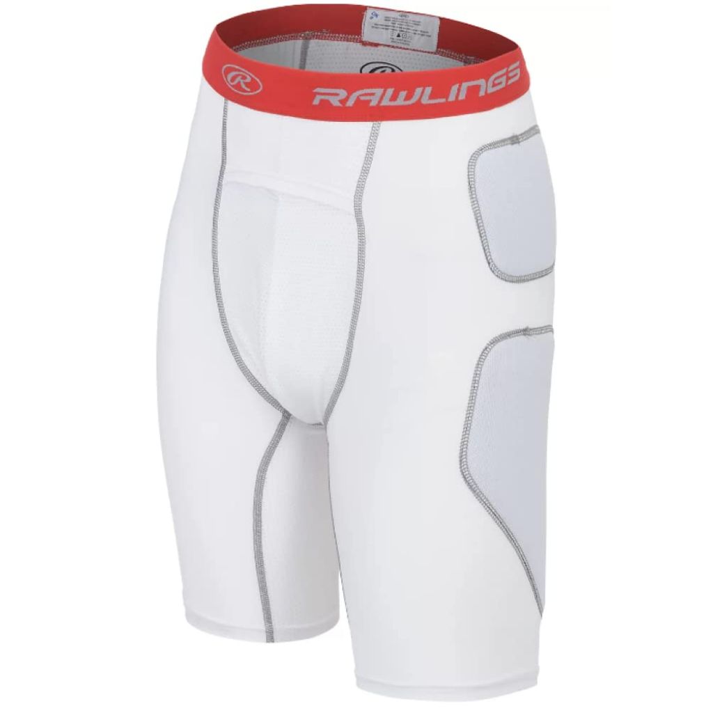 Rawlings Men's Baseball Slider Shorts - White, Size Medium