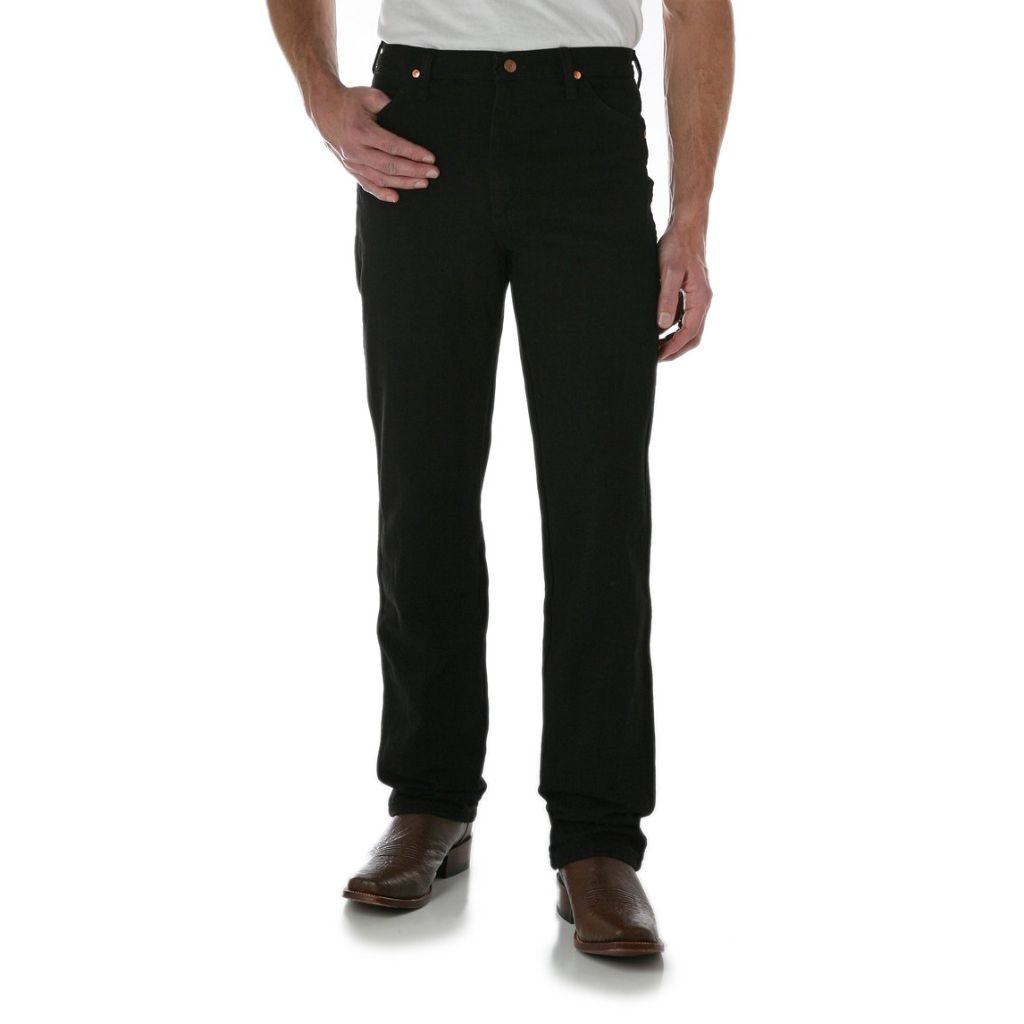Wrangler Men's Cowboy Cut Slim Fit Jeans - Black, 38W x 32L