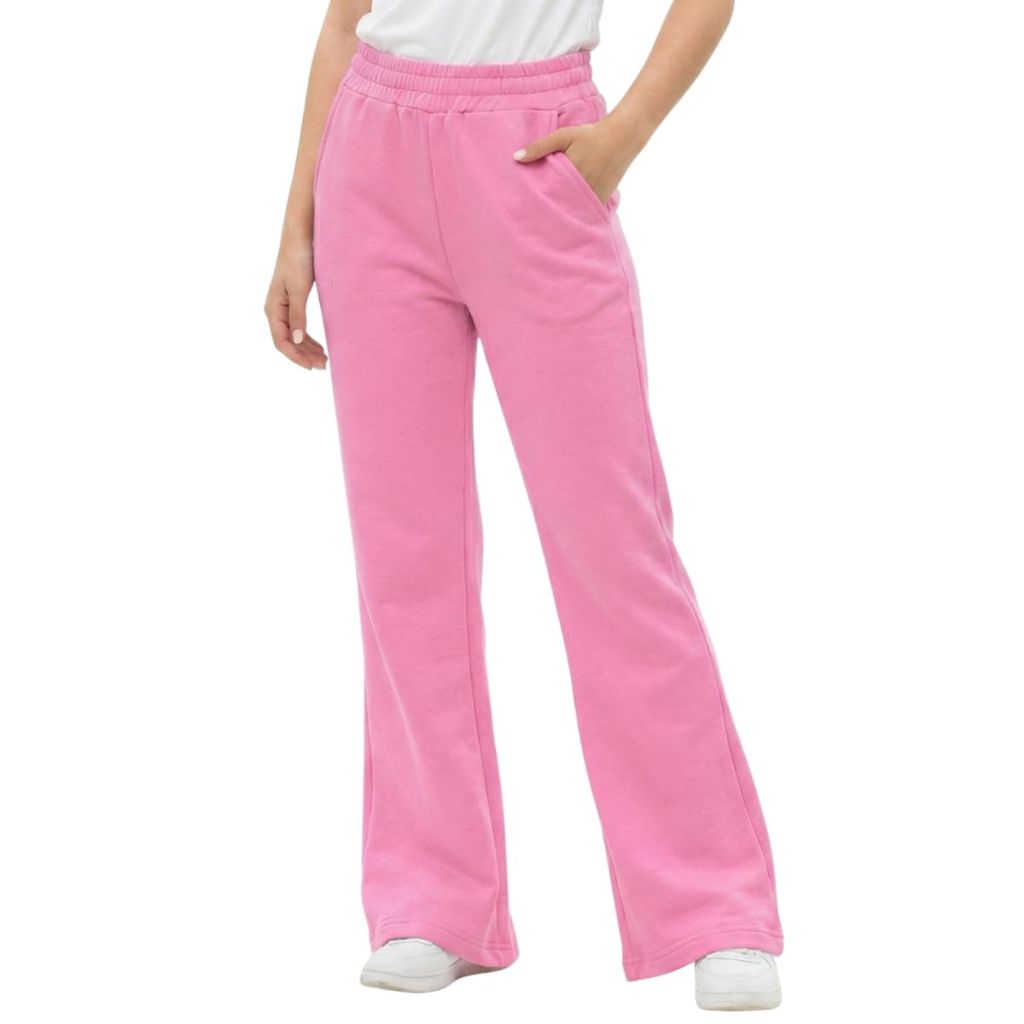 WELAKEN Girls Flared Sweatpants - Pink, Size 5