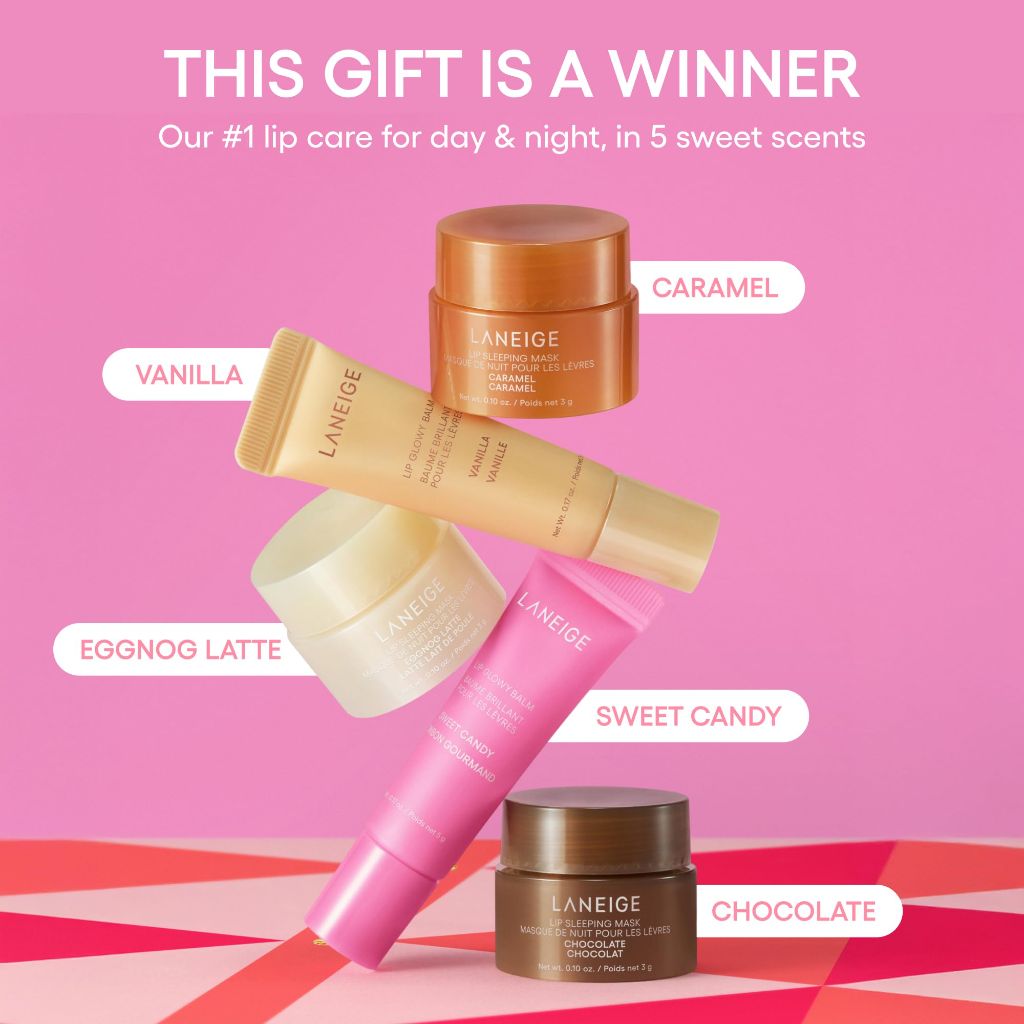 LANEIGE Midnight Minis: Limited-Edition Holiday Lip Care Gift Set for Day & Night Hydration (5pcs)