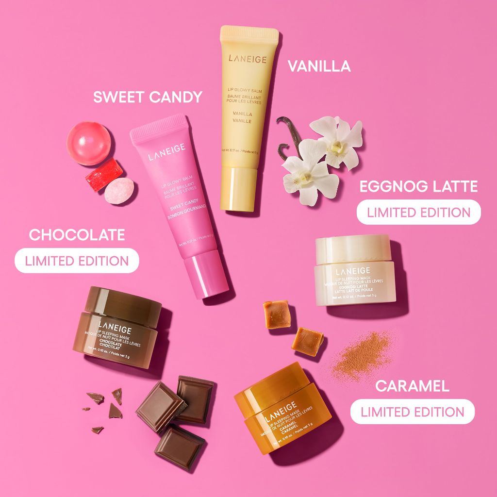 LANEIGE Midnight Minis: Limited-Edition Holiday Lip Care Gift Set for Day & Night Hydration (5pcs)