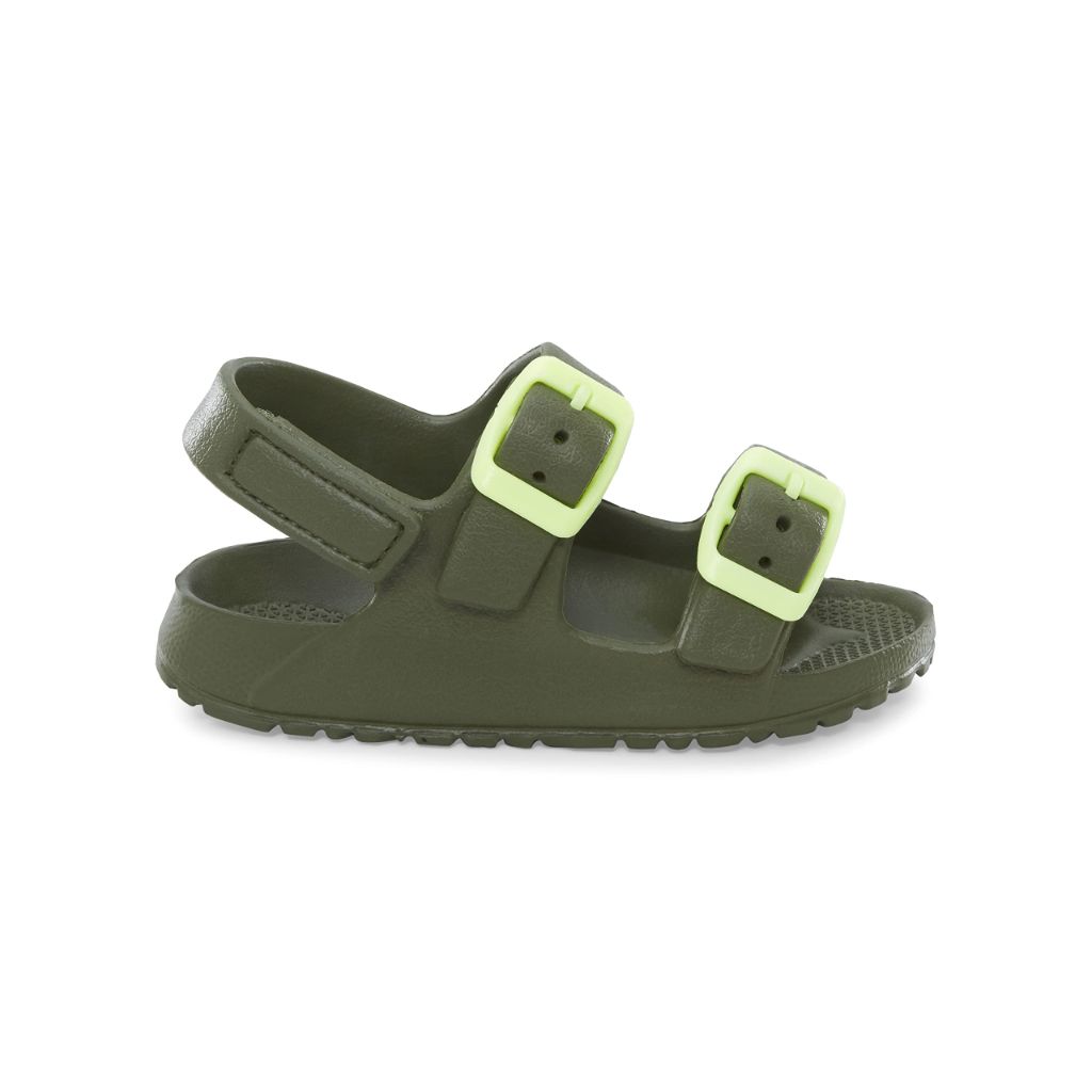 OshKosh B'Gosh Toddler Rivar Sandal - Olive/Lime, Size 6 Toddler