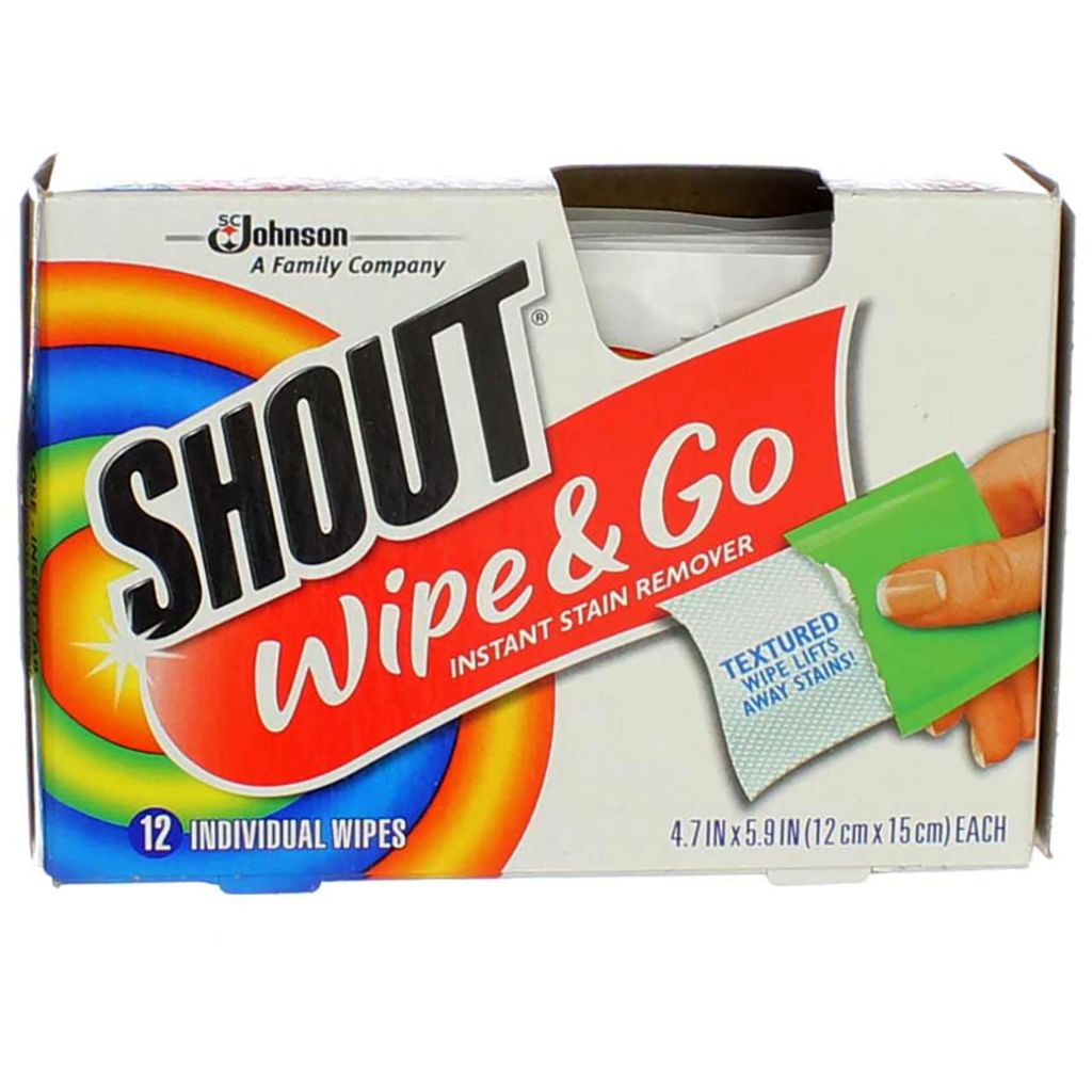 SC Johnson Shout Wipe & Go Instant Stain Remover Wipes - 12ct