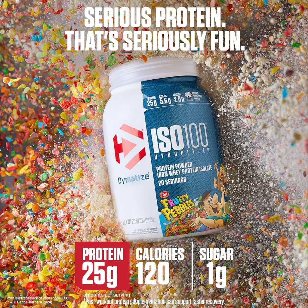 Dymatize ISO100 Hydrolyzed Protein Powder, Fruity Pebbles - 5 lb