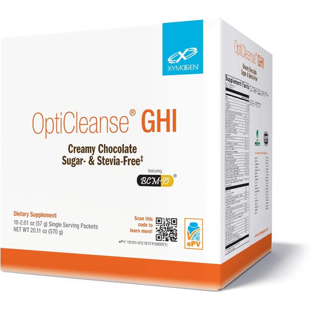 XYMOGEN OptiCleanse GHI Protein Powder for Digestive Health - Creamy Chocolate Flavor, 10 Servings