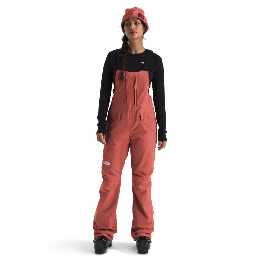 The North Face Women's Freedom Bibs, Waterproof, Built-In Gaiter - Mars Dust, Size Small Long