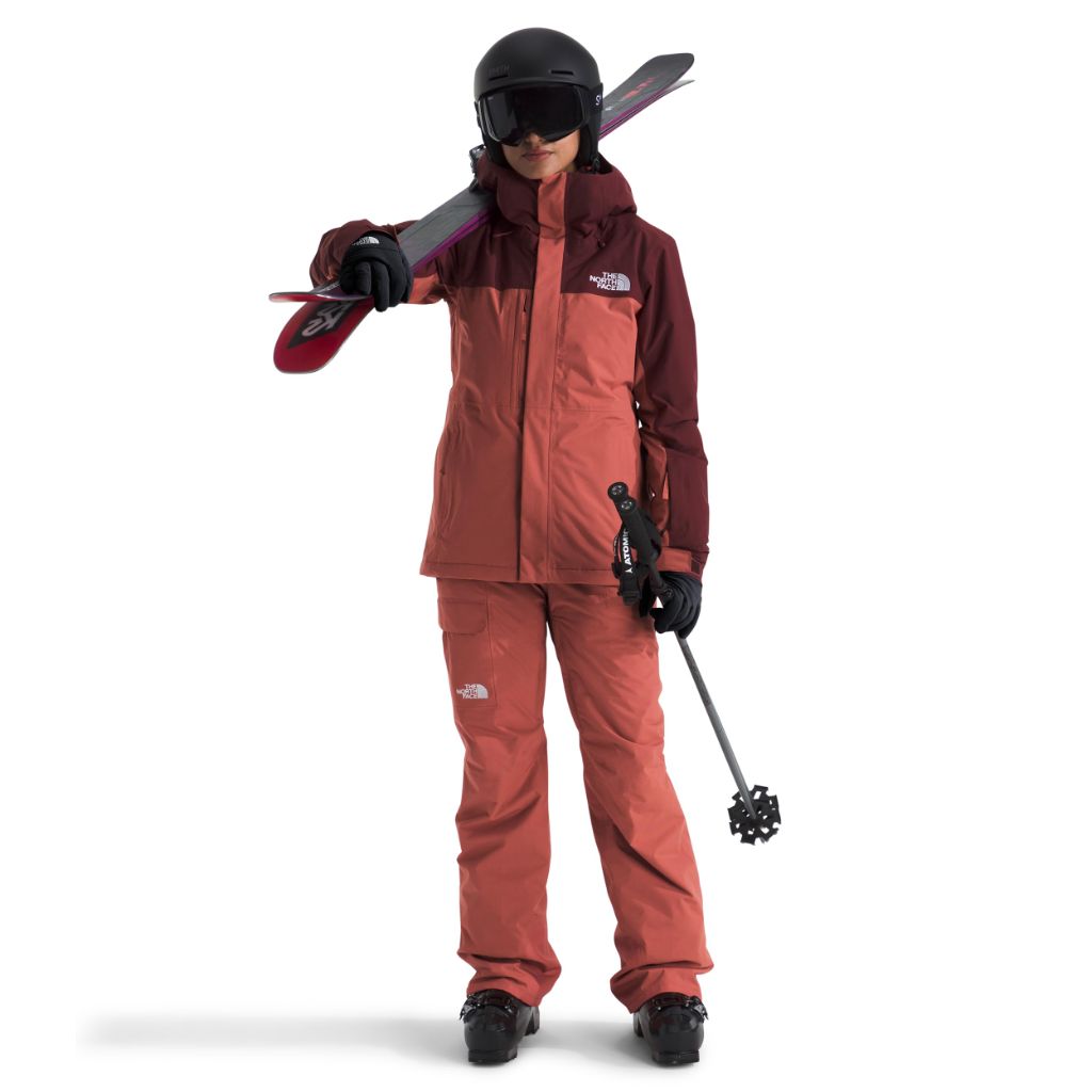 The North Face Women's Freedom Bibs, Waterproof, Built-In Gaiter - Mars Dust, Size Small Long