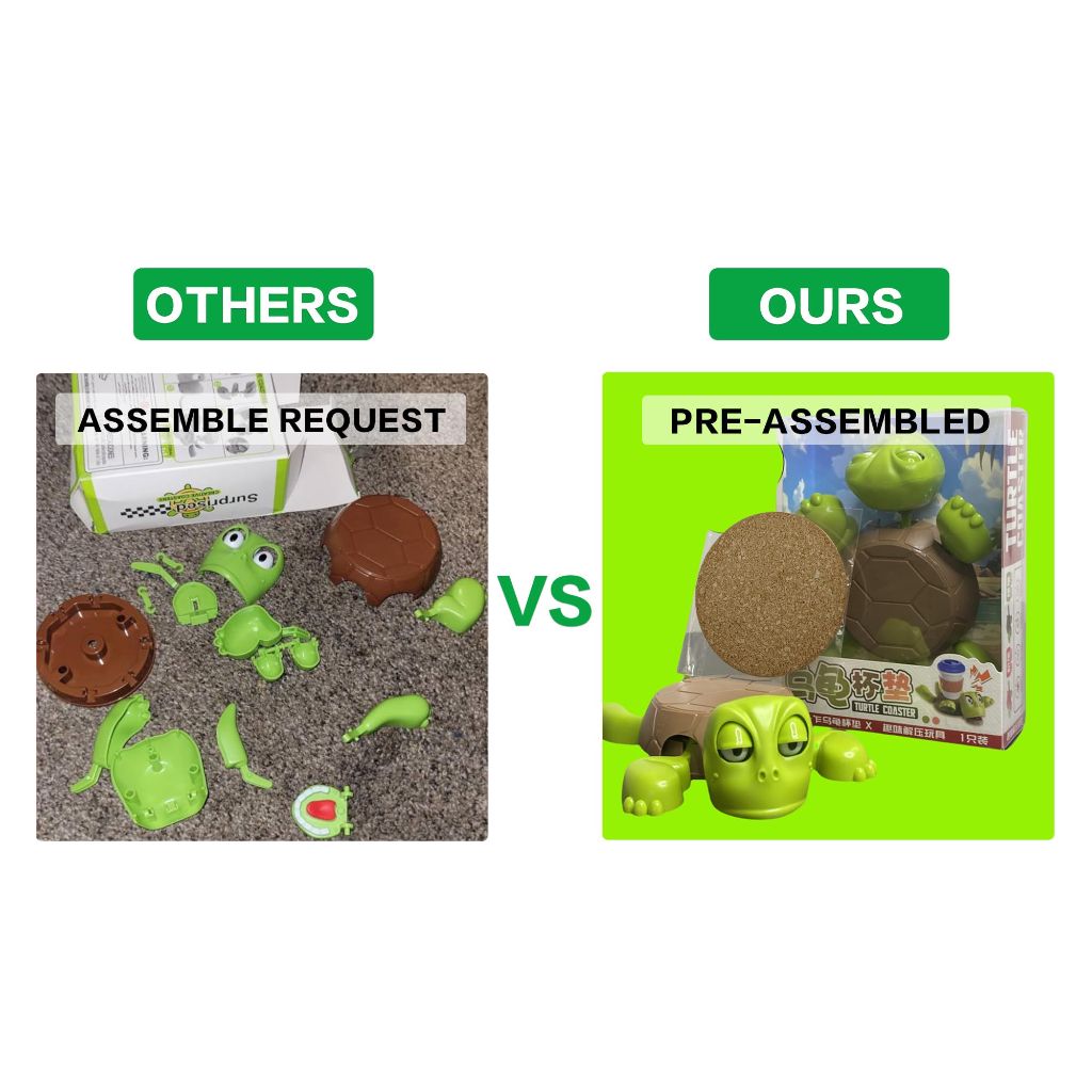 Turtle Coaster Cup Holder - Green