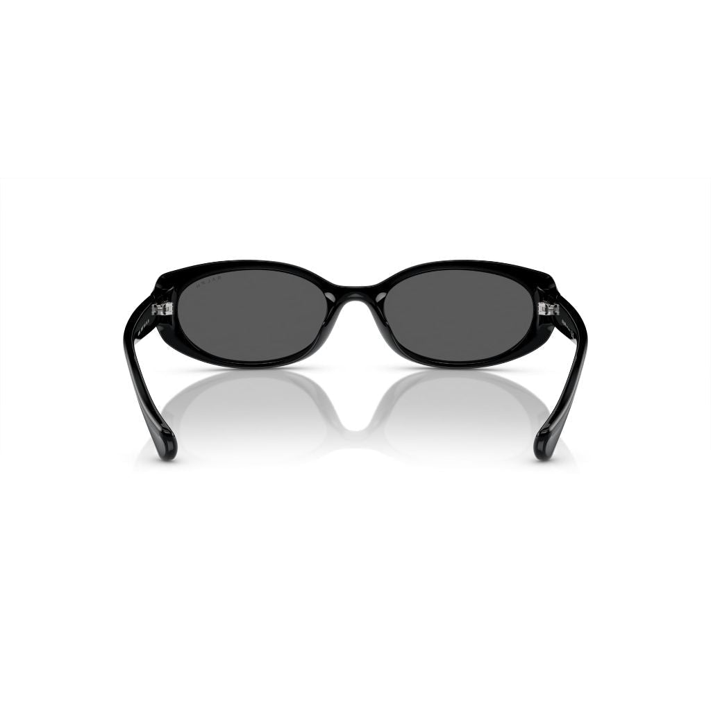 Ralph by Ralph Lauren RA5306U Universal Fit Sunglasses - Shiny Black Frame/Dark Gray Lens, 55mm