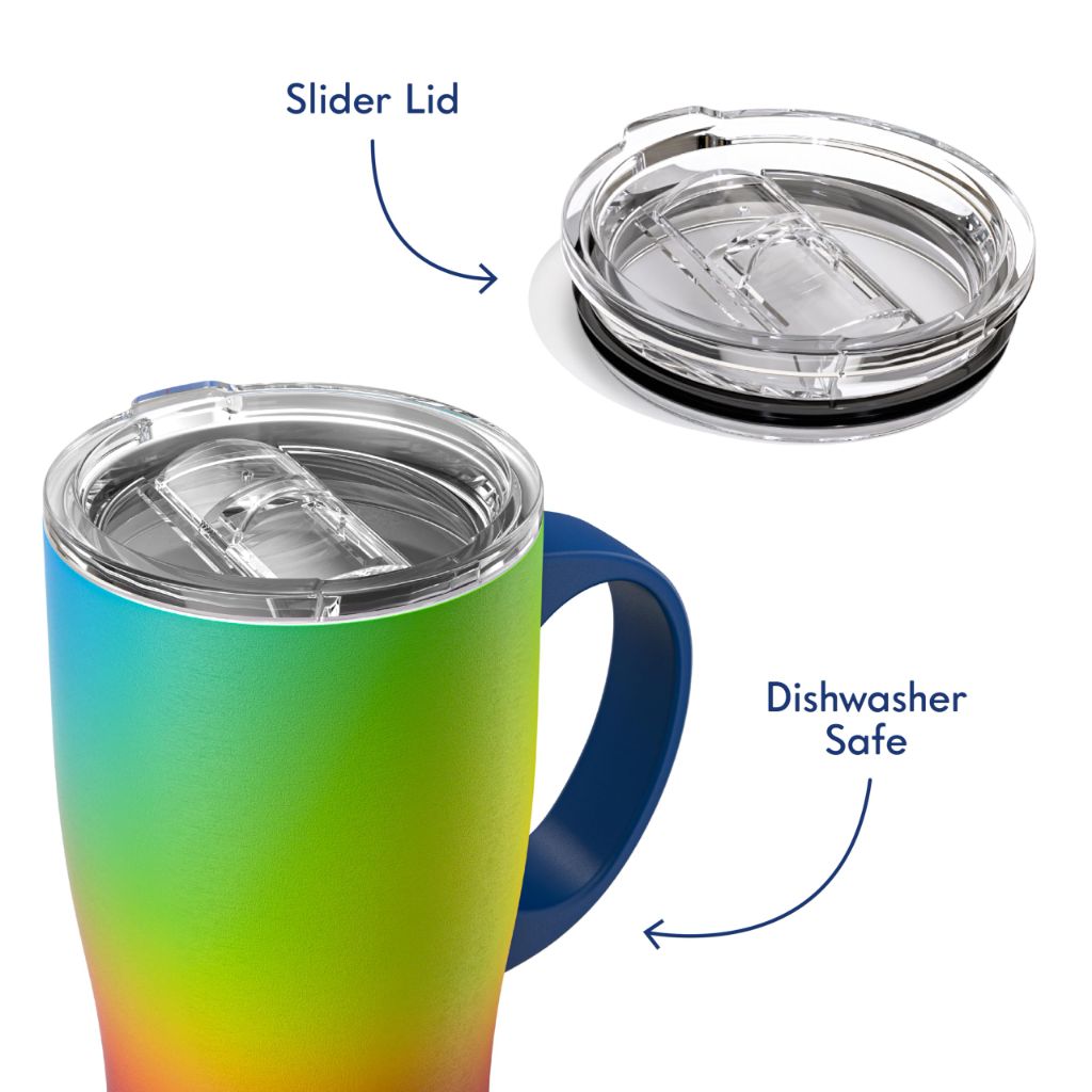 Go! Commuter Stainless Steel Handle Tumbler with Triple Insulation - 20 fl. oz. (Warm Rainbow)