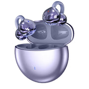 Open Ear Clip-On Bluetooth Earbuds with Ear Cuff, Bone Conduction Technology (M300) - Purple