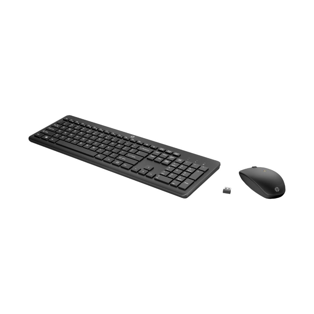 HP 230 Full-Size Wireless Keyboard and Mouse Bundle - Black